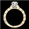 Image 2 : 1.5 ctw Certified Diamond Solitaire Ring 10k Yellow Gold - REF-196F4M