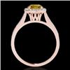 Image 2 : 1.4 ctw Certified SI/I Fancy Intense Yellow Diamond Ring 10k Rose Gold - REF-190H9R