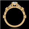 1.03 ctw VS/SI Diamond Solitaire Art Deco Ring 18k Yellow Gold - REF-203F6M