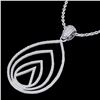 1.25 ctw Micro Pave VS/SI Diamond Designer Necklace 18k White Gold - REF-119X8A