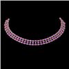 53.09 ctw Amethyst & Diamond Necklace 10K Rose Gold - REF-527A3N