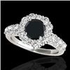 2.9 ctw Certified VS Black Diamond Solitaire Halo Ring 10k White Gold - REF-91K9Y