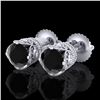 1.85 ctw Fancy Black Diamond Art Deco Stud Earrings 18k White Gold - REF-107G3W