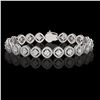 8.44 ctw Cushion Cut Diamond Micro Pave Bracelet 18K White Gold - REF-736G2W