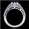 Image 3 : 1.07 ctw Fancy Black Diamond Engagment Art Deco Ring 18k White Gold - REF-85M5G