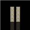Image 1 : 5.31 ctw Princess Cut Diamond Micro Pave Earrings 18K Yellow Gold - REF-733K8Y