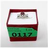 Image 2 : Sterling Silver Garnet & Diamond Solitaire Ring