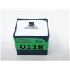 Image 2 : Amethyst & Diamond Sterling Silver Ring