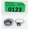 Image 1 : 2 Rainbow Mystic Topaz  Solitaire Rings