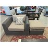 Image 1 : Patio Arm Chair and Ottoman - Store Return