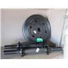 Image 1 : 2 Dumbbell Bars & One 10 LB Weight