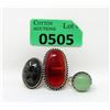 Image 1 : 3 New Gemstone Rings