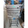 Image 1 : 2 Wood Topped Folding End Tables