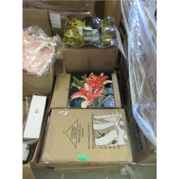 6 Cases of Art Glass, Ceramics and More
