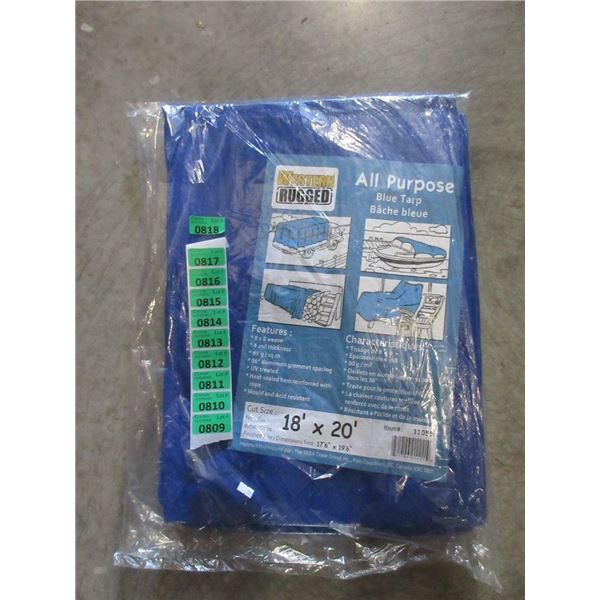 New 18' x 20' Blue Western Rugged Tarp