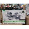 Image 1 : New 11 Piece Non-Stick Cookware Set - Glass Lids