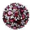 Image 1 : Natural Rhodolite Garnet & Tanzanite Ring