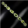 Image 1 : Natural Oval Cut 7x5 mm  Green Peridot Bracelet