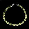 Image 2 : Natural Oval Cut 7x5 mm  Green Peridot Bracelet