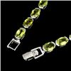 Image 3 : Natural Oval Cut 7x5 mm  Green Peridot Bracelet