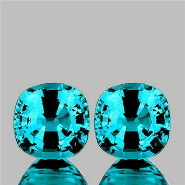 NATURAL PREMIUM INTENSE BLUE ZIRCON PAIR - FL