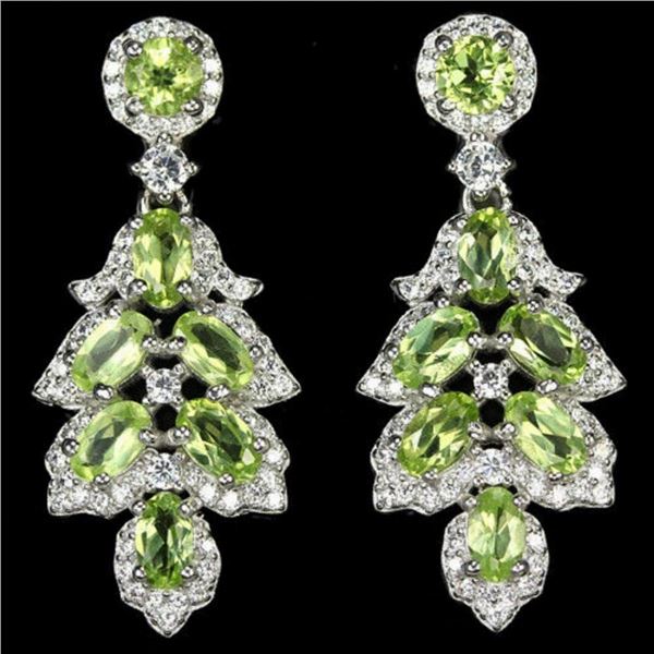 NATURAL AAA GREEN PERIDOT Earrings