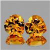 Image 1 : NATURAL GOLDEN YELLOW CITRINE Heart Pair 11 MM - FL