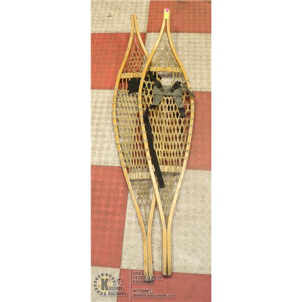 PAIR OF ANTIQUE SNOW SHOES
