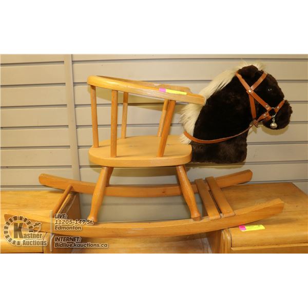 ANTIQUE CHILDRENS ROCKING HORSE