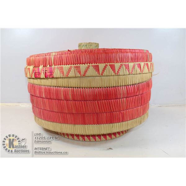 VINTAGE HAND WOVEN BASKET