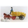 Image 1 : VINTAGE CAST METAL BEER WAGON WITH DRIVER