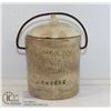 Image 1 : ANTIQUE CERAMIC CHEESE CROCK SMALL, 5" TALL