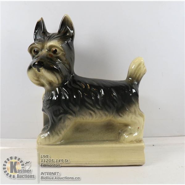 VINTAGE YORKIE DOG BOOK END