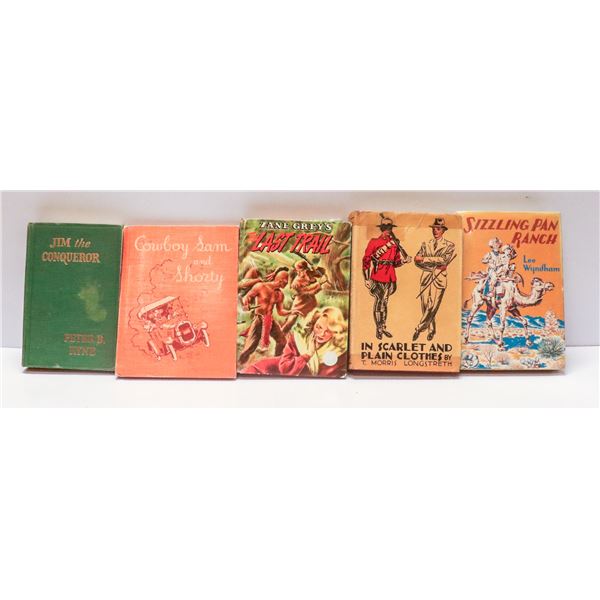 LOT OF VINTAGE WESTERN THEMED BOOKS