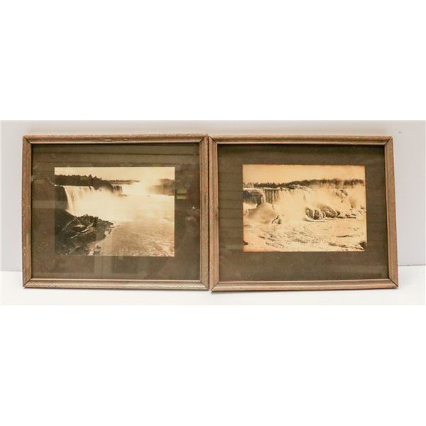 PAIR OF VINTAGE NIAGARA FALLS PHOTOS FRAMED