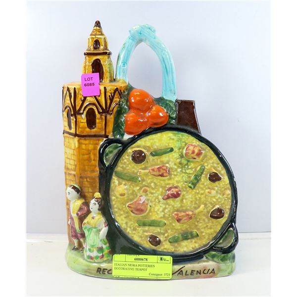 ITALIAN MORA POTTERIES DECORATIVE TEAPOT