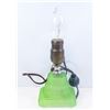Image 1 : 1920S GREEN GLASS TABLE LAMP