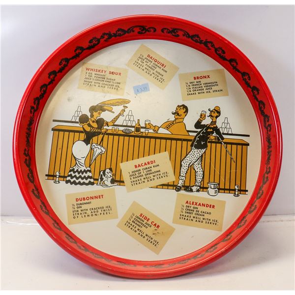 1950S BAR SERVING TRAY