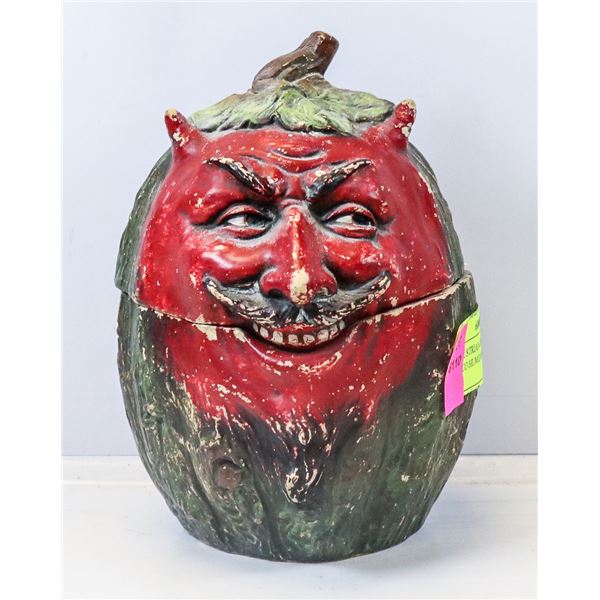 1800S AUSTRIAN DEVIL FACE TOBACCO HUMIDOR