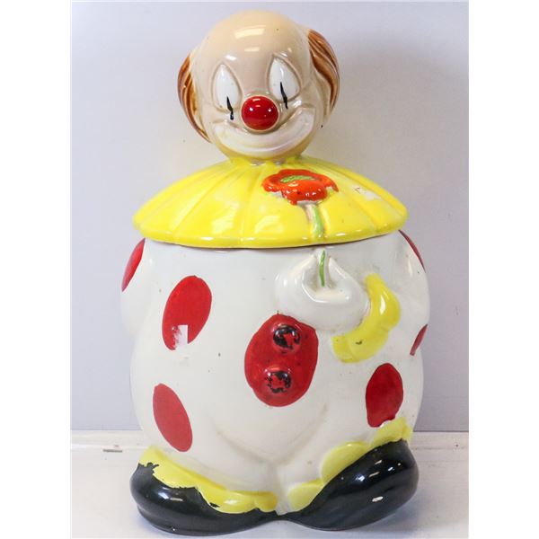 VINTAGE CLOWN COOKIE JAR