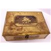 Image 3 : BRASS TONE VELVET LINED BOX WITH SHIP DECAL