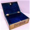 Image 4 : BRASS TONE VELVET LINED BOX WITH SHIP DECAL