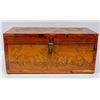 Image 1 : WOODEN VELVET LINED BOX WITH CARVED DESIGN