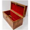 Image 2 : WOODEN VELVET LINED BOX WITH CARVED DESIGN