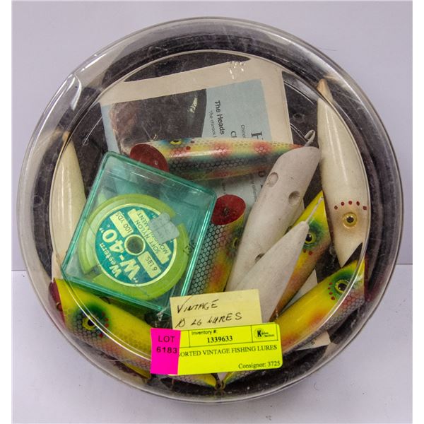 ASSORTED VINTAGE FISHING LURES