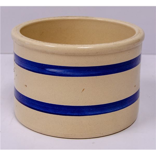 ANTIQUE US ROBINSON 1 QT LOW JAR CROCK