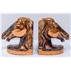 Image 1 : VINTAGE COPPER COLOR CASE METAL HORSE BOOK ENDS