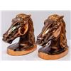 Image 2 : VINTAGE COPPER COLOR CASE METAL HORSE BOOK ENDS