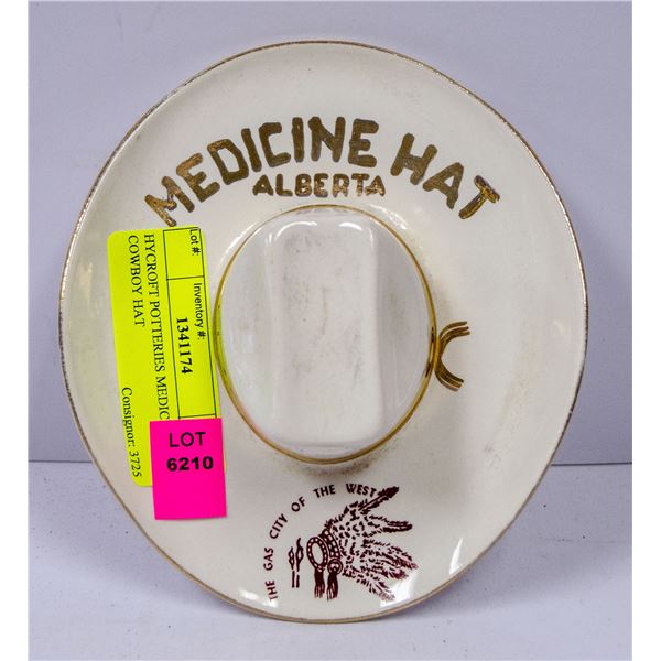 HYCROFT POTTERIES MEDICINE HAT COWBOY HAT
