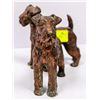 Image 2 : PAIR OF ANTIQUE COPPER DOG ORNAMENTS